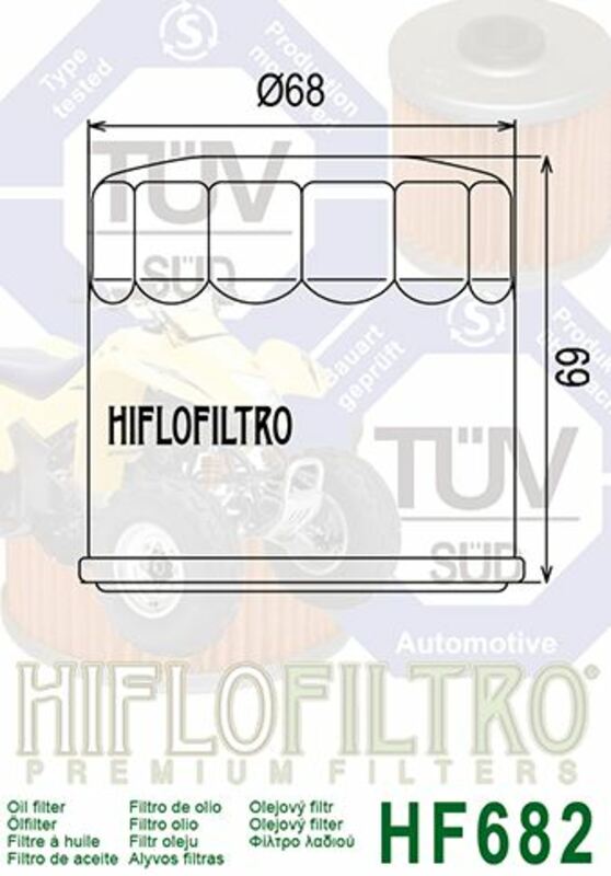 HIFLOFILTRO Oil Filter - HF682 HF682