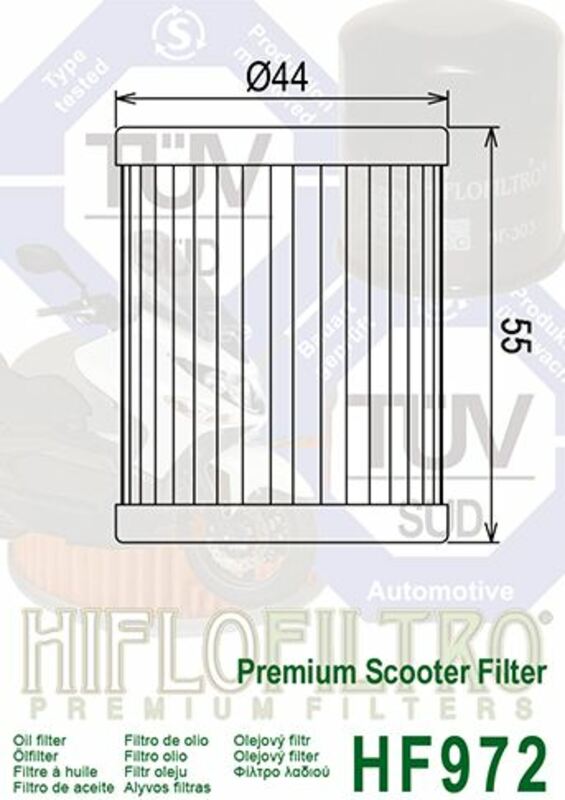 HIFLOFILTRO Oil Filter - HF972 HF972