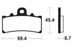 Tecnium Street Organic Brake Pads - MA377 1022496