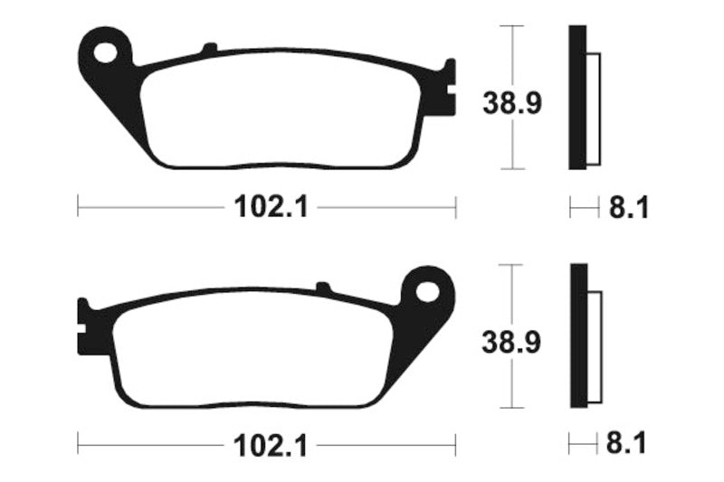 Tecnium Scooter Organic Brake Pads - ME127 1022612