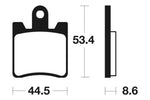 Tecnium scooter organic brake pads - ME240 1022650