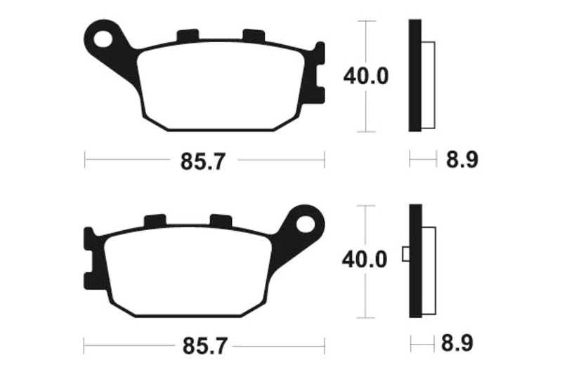 Tecnium Scooter Organic Brake Pads - ME253 1022656