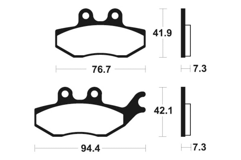 Tecnium Scooter Organic Brake Pads - ME280 1022665