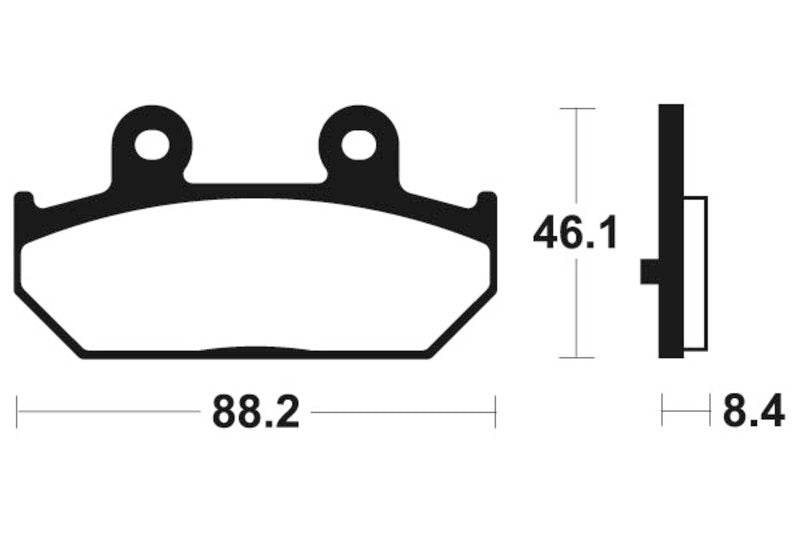 Tecnium scooter organic brake pads - ME304 1022672