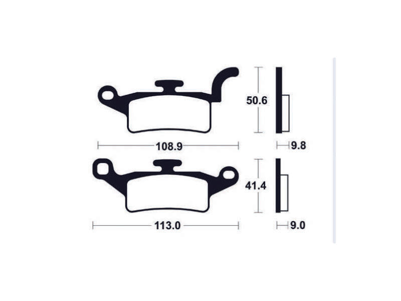 Tecnium scooter organic brake pads - ME376 1022694