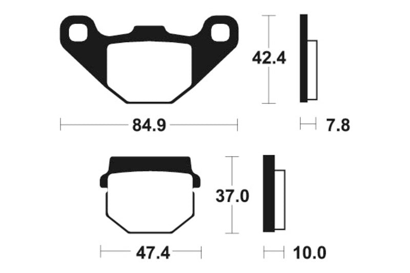 Tecnium Scooter Organic Brake Pads - ME48 1022707