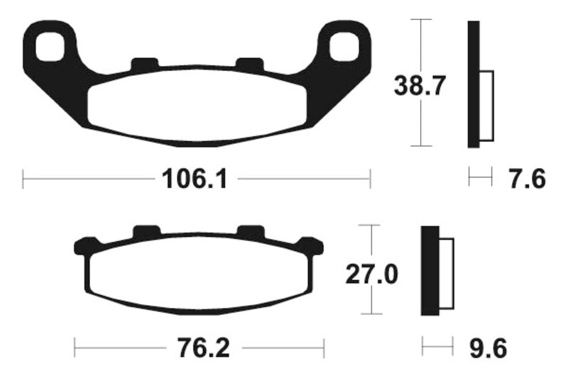 Tecnium Street Performance Sintered Metal Brake Pads - MF115 1022718