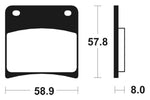 Tecnium Street Performance Sinterite Metal Brake Pads - MF120 1022719