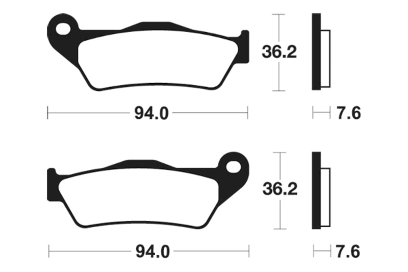 Tecnium Street Performance Sinterite Metal Brake Pads - MF171 1022737