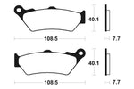 Tecnium Street Performance Sinterite Metal Brake Pads - MF174 1022738