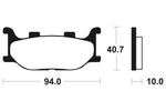 Tecnium Street Performance Sinterite Metal Brake Pads - MF191 1022744