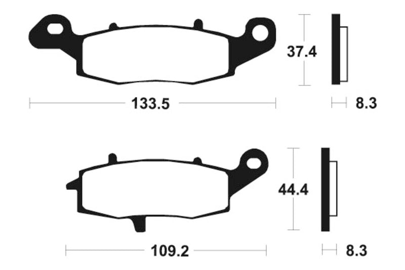 Tecnium Street Performance Sintered Metal Brake Pads - MF204 1022748