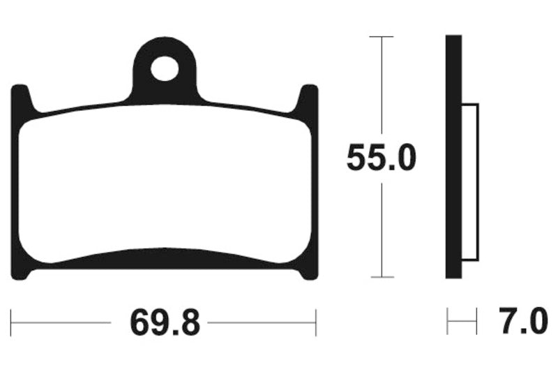 Tecnium Street Performance Sinterite Metal Frence Pads - MF214 1022751