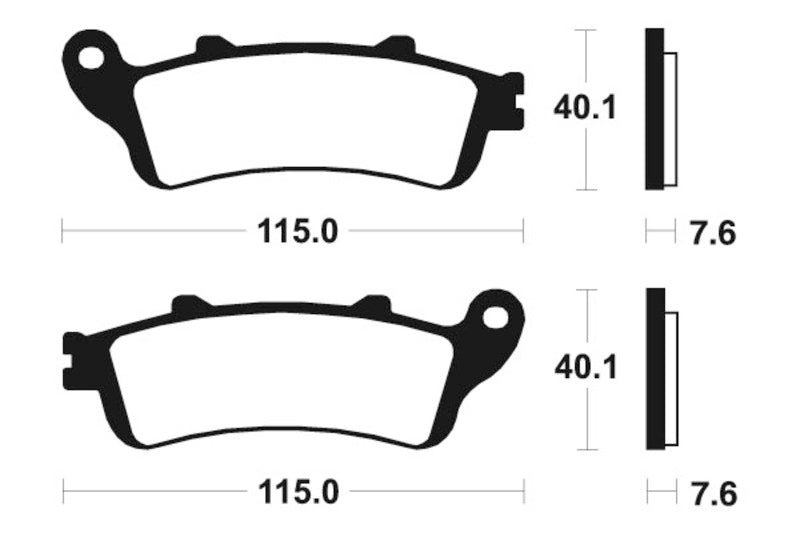 Tecnium Street Performance Sinterite Metal Frence Pads - MF221 1022752