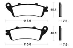 Tecnium Street Performance Sinterite Metal Frence Pads - MF221 1022752