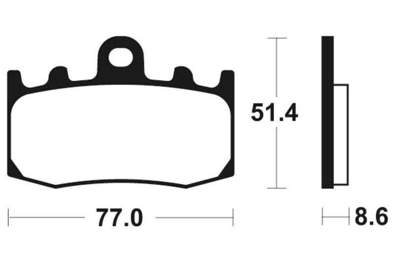 Tecnium Street Performance Sinterite Metal Brake Pads - MF296 1022766