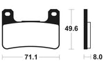 Tecnium Street Performance Sinterite Metal Brake Pads - MF306 1022767