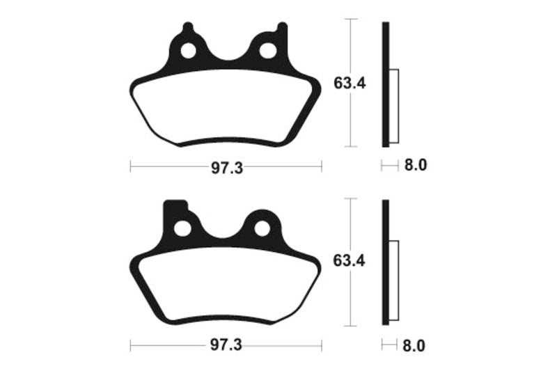 Tecnium Street Performance Sinterite Metal Brake Pads - MF326 1022772