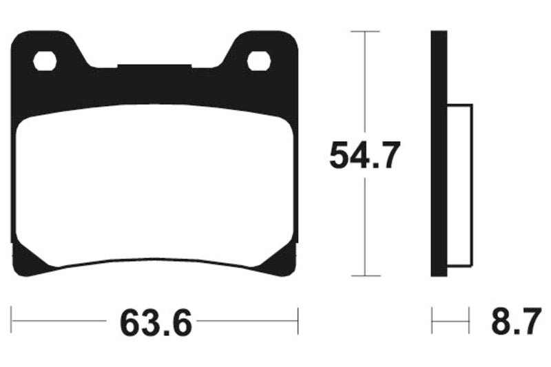 Tecnium Street Performance Sinterite Metal Brake Pads - MF55 1022799