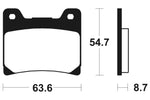 Tecnium Street Performance Sinterite Metal Brake Pads - MF55 1022799