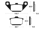 Tecnium Street Performance Sinterite Metal Brake Pads - MF57 1022800