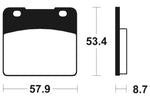 Tecnium Street Performance Sinterite Metal Brake Pads - MF77 1022805