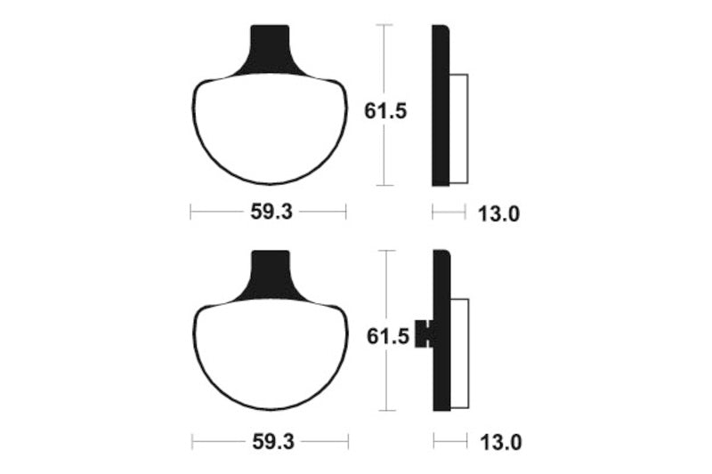 Tecnium Street Performance Sinterite Metal Frake Pads - MF79 1022806