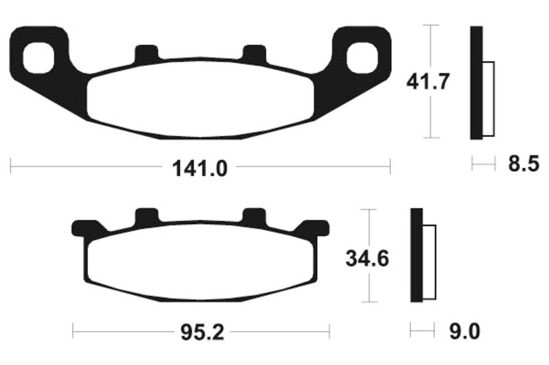 Tecnium Street Performance Sinterite Metal Brake Pads - MF97 1022810