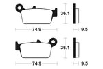 Tecnium MX/ATV Sinterited Metal Brake Cestili - MO104 1022838