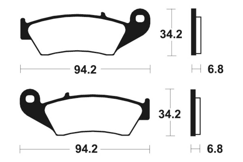 Tecnium MX/ATV Sinterited Metal Brake Cestili - MO194 1022854