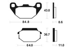 TECNIUM MX/ATV Sinterited Metal Brake Clocks - MO249 1022861