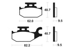 TECNIUM MX/ATV Sinterited Metal Brake Cestili - MO254 1022863