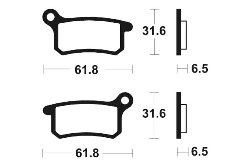 Tecnium MX/ATV Sinterited Metal Brake Cestili - MO283 1022871