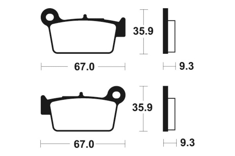 Tecnium MX/ATV Sinterited Metal Brake Cesti