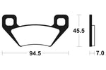 Tecnium MX/ATV Sinterited Metal Brake Cestili - MO322 1022884