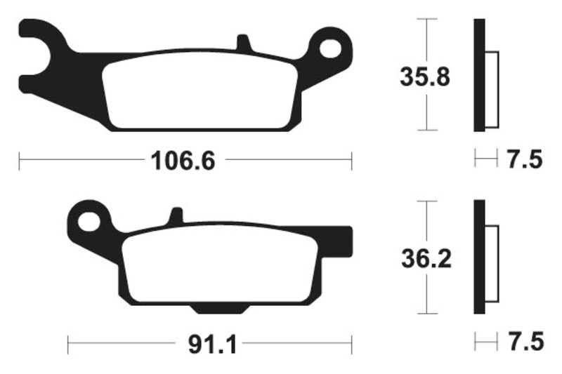 TECNIUM MX/ATV Sinterited Metal Brake Cestili - MO349 1022890