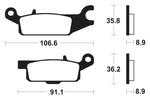 TECNIUM MX/ATV Sinterited Metal Brake Cestili - MO352 1022893