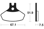 Tecnium MX/ATV Sinterited Metal Brake Cesti