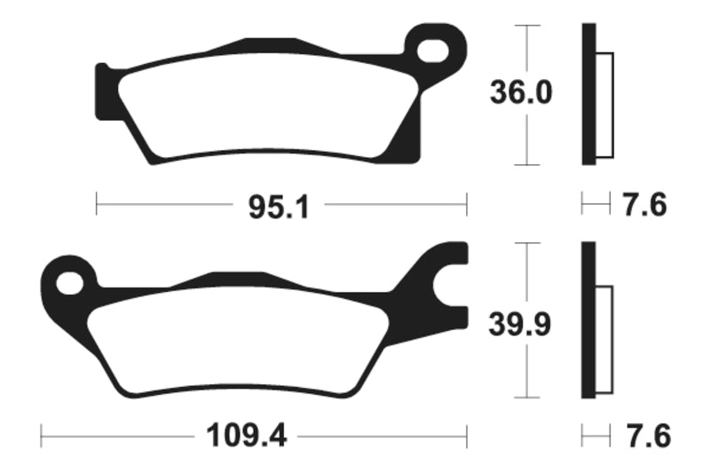 Tecnium MX/ATV Sinterited Metal Brake Cestili - MO411 1022909