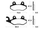 Tecnium Racing MX/ATV Sinteded Metal Brake Pads - MOR111 1022944