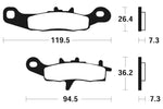 Tecnium Racing MX/ATV Sinteded Metal Brake Pads - MOR226 1022962