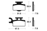 Tecnium Racing MX/ATV Sinteded Metal Brake Pads - MOR252 1022963