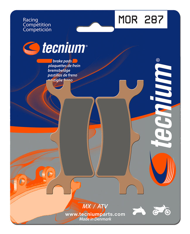 Tecnium Racing MX/ATV Sinteded Metal Brake Pads - MOR287 1022974