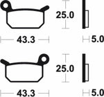 Tecnium Racing MX/ATV Sinteded Metal Brake Pads - MOR294 1022977