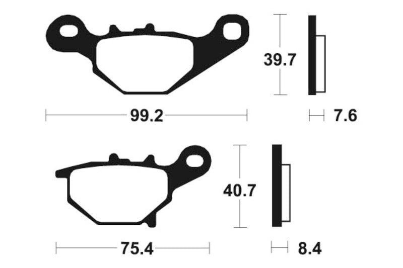 Tecnium Racing MX/ATV Sinteded Metal Brake Pads - MOR320 1022986