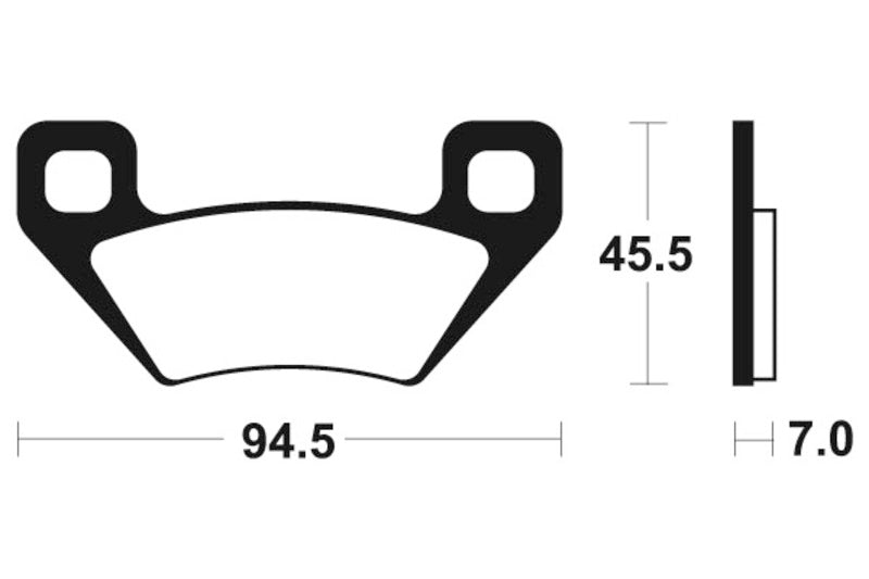 Tecnium Racing MX/ATV Sinteded Metal Brake Pads - MOR322 1022987