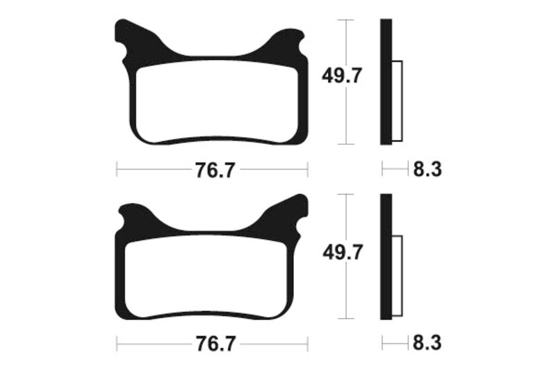 Tecnium Racing MX/ATV Sinteded Metal Brake Pads - MOR342 1022991