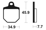 Tecnium Racing MX/ATV Sinteded Metal Brake Pads - MOR343 1022992