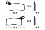 Tecnium Racing MX/ATV Sinteded Metal Brake Pads - MOR366 1022998