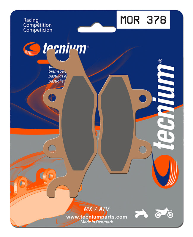 Tecnium Racing MX/ATV Sinteded Metal Brake Pads - MOR378 1023001